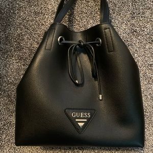 Like-New GUESS Black Bucket Bag